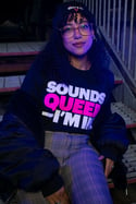 QUEER AF - PINK TRIANGLE Beanie (Black, pink and white emboidery)