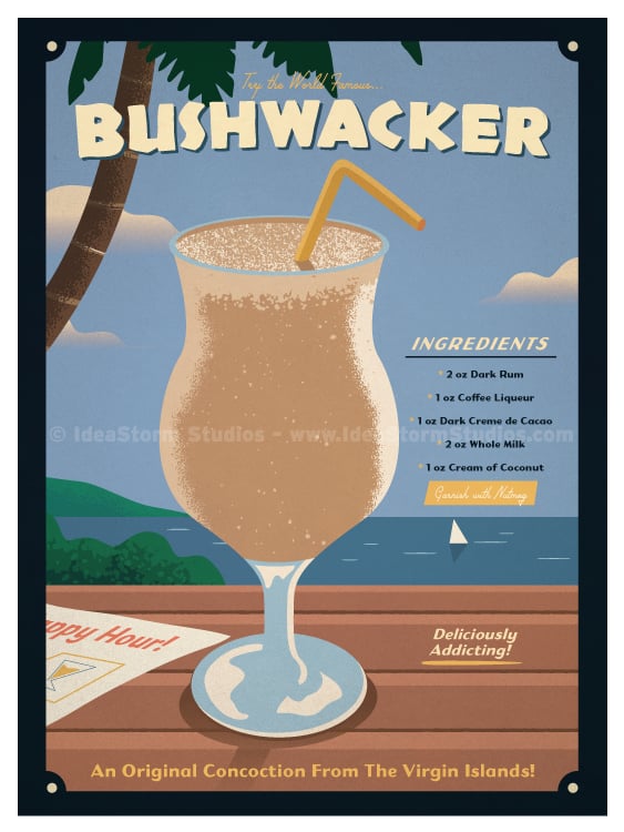 Image of Bushwacker Cocktail Poster