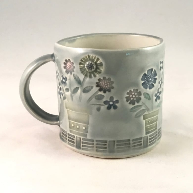 Image of Flower Pots mug -fog