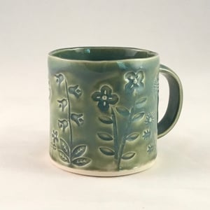 Image of Turquoise Green Garden mug