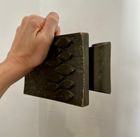 Image 5 of Lateral Bronze Door Handle with Leaf-Shaped Design