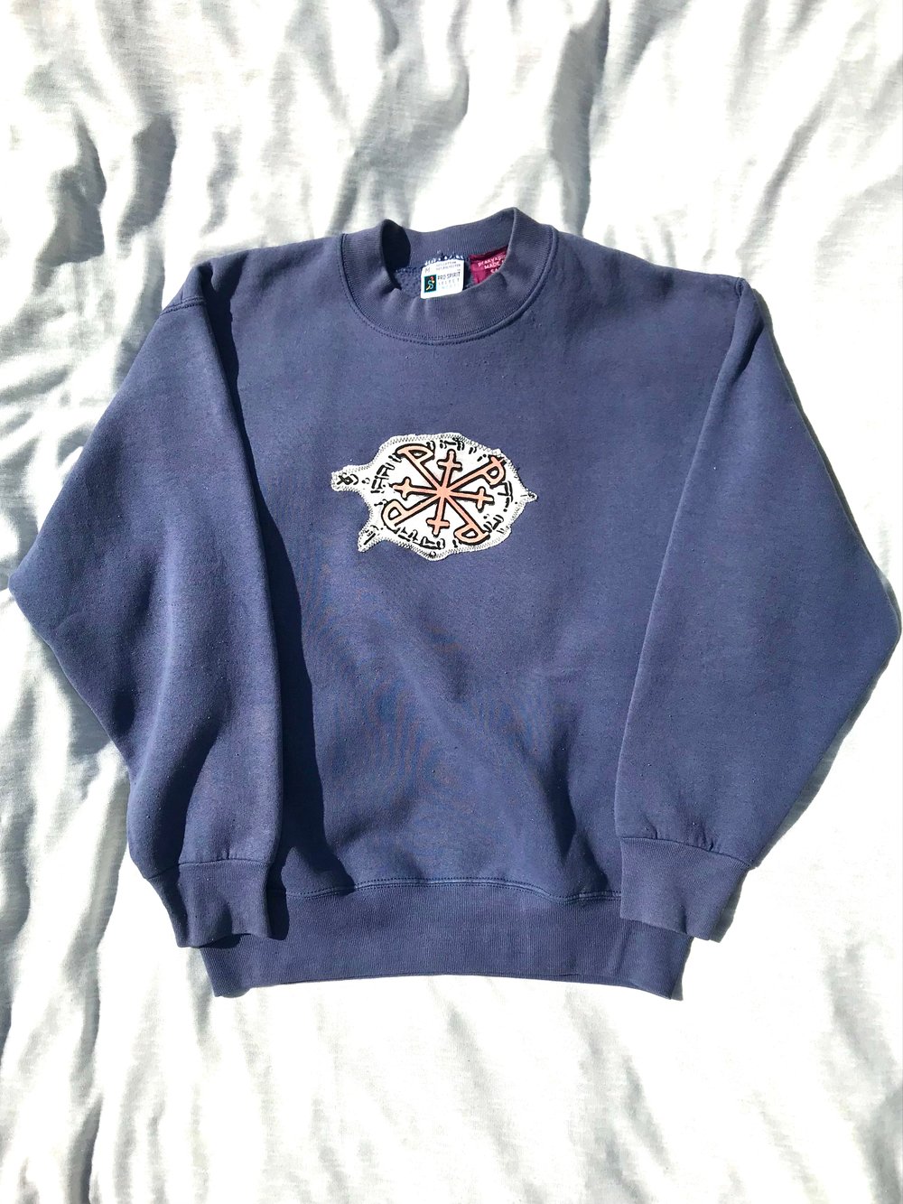 DWS dude hand painted sweater in blue