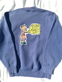 Image of DWS dude hand painted sweater in blue 