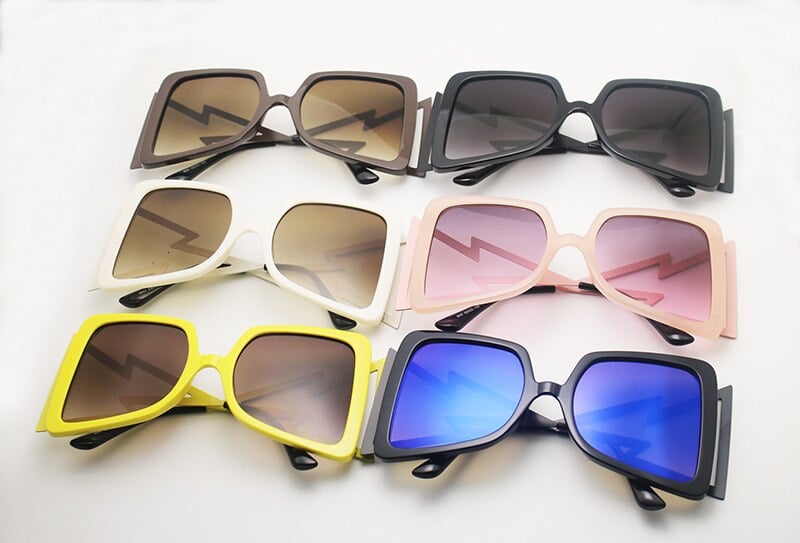 Oversized Lightning Bolt Sunglasses (12 Options)