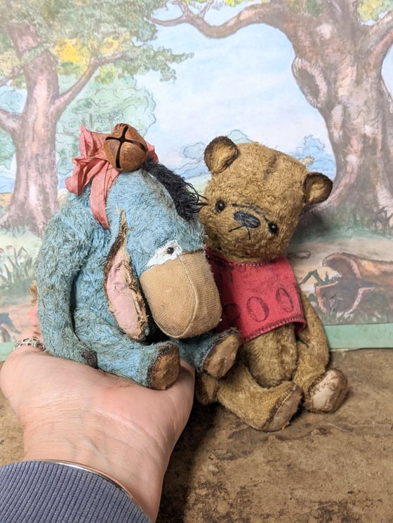 Image of 6" cabinet size - old Vintage Classic Style Eeyore Donkey by Whendi's Bears