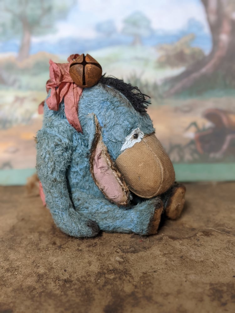 Image of 6" cabinet size - old Vintage Classic Style Eeyore Donkey by Whendi's Bears