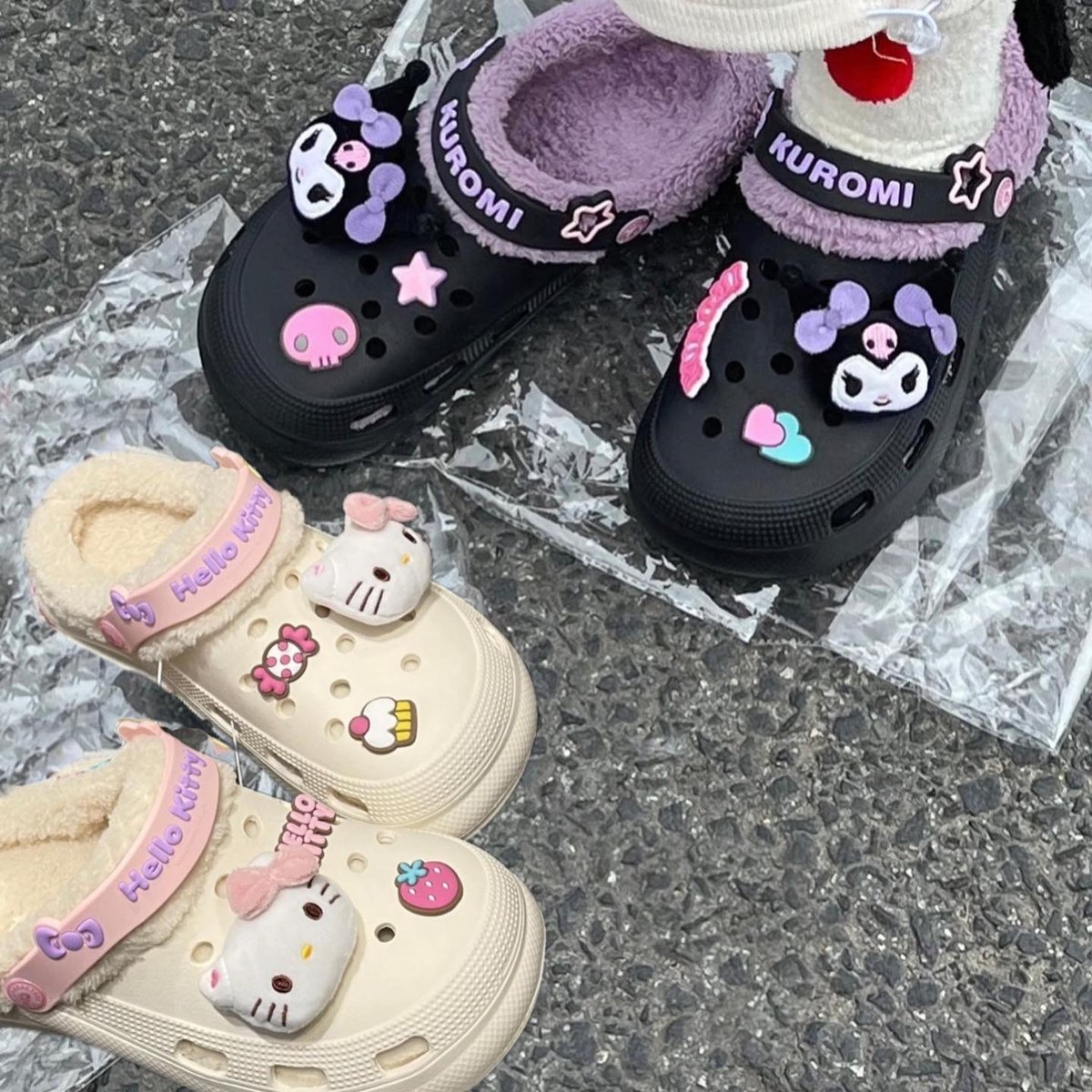 Hello Kitty or Kuromi Crocs PEACHY WIXX