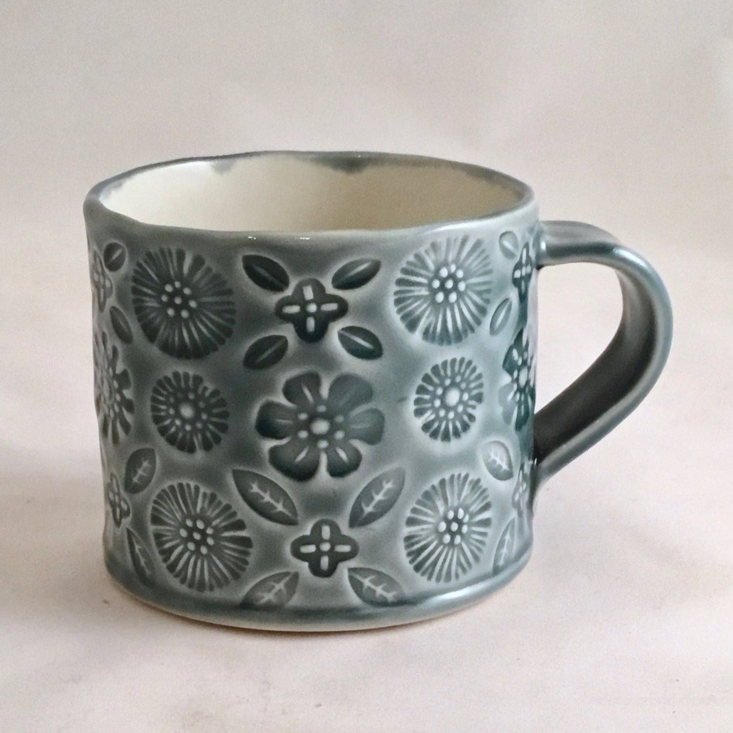 Image of Blue Flower Mosaic mug 2
