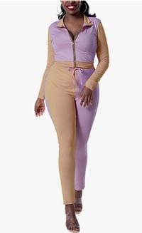 Image 4 of Two Tone Jogger Set