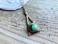 Image 1 of green turquoise amulet