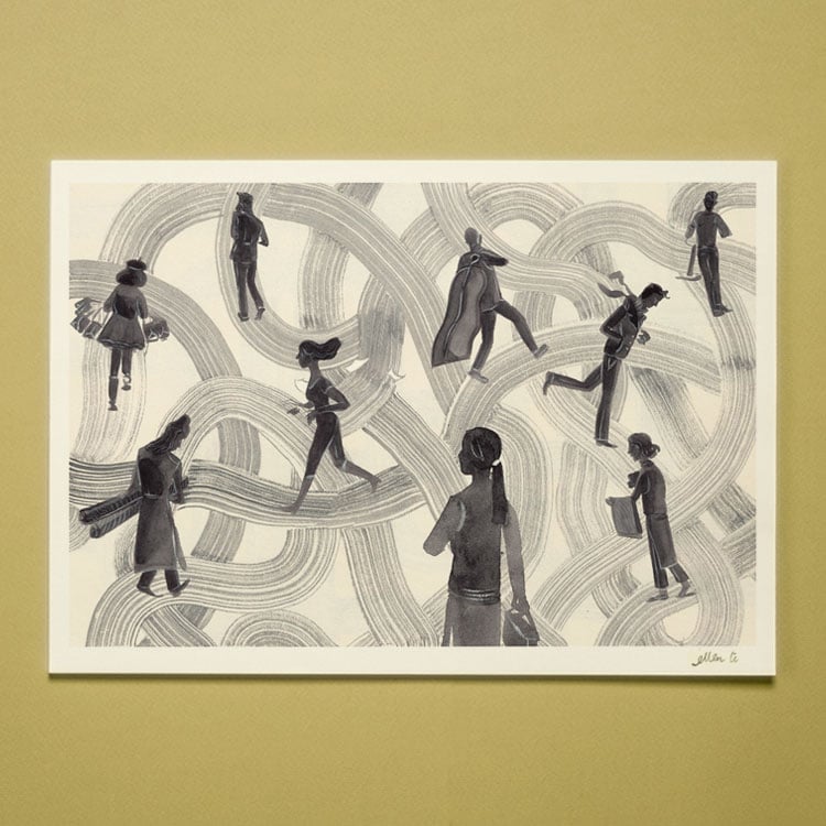 Image of City Folk <br> A4 print