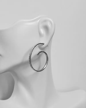 Image of Hammered Edge Hoops