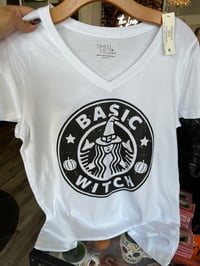 Image 1 of Basic Witch 🧙♀️ v neck t-shirt