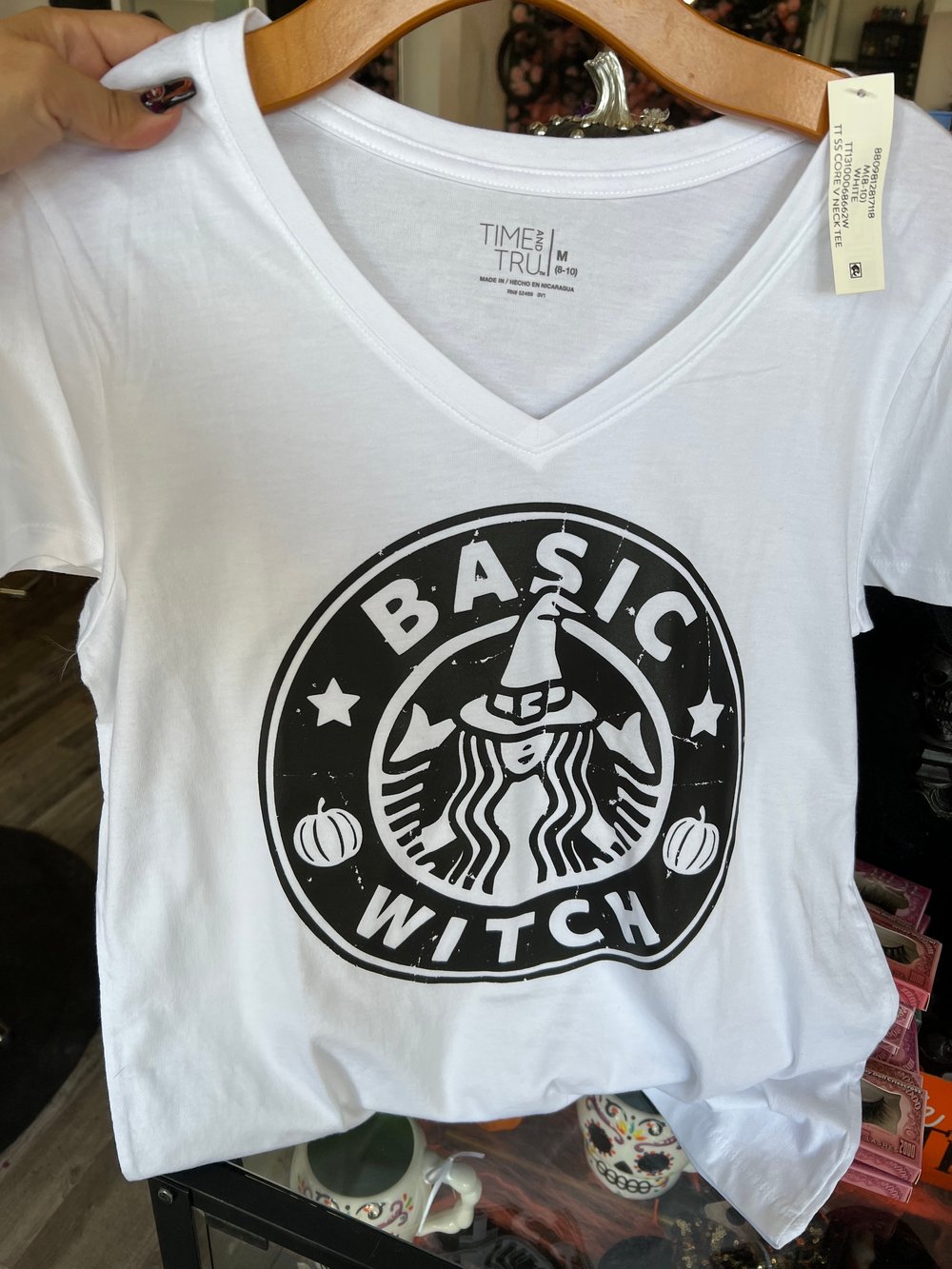 Basic Witch 🧙‍♀️ v neck t-shirt 
