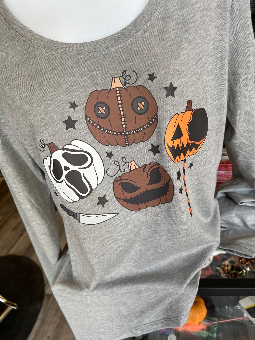 Long sleeve trick or treat u neck L 