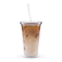 Image 3 of HEALING MODE Clear plastic tumbler