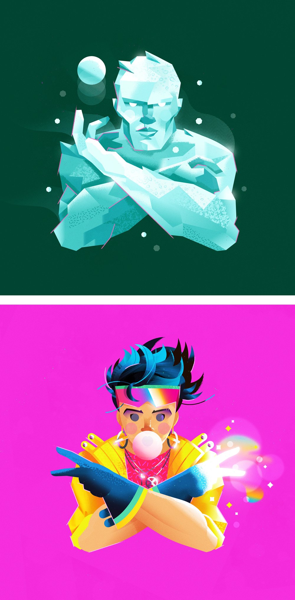 Portrait of Iceman / Portrait of Jubilee