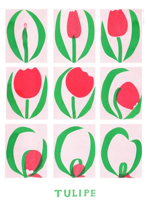 Affiche Tulipe — Irène Caron