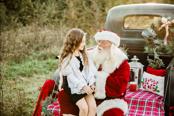 Image of SANTA on the Green Truck December 2nd