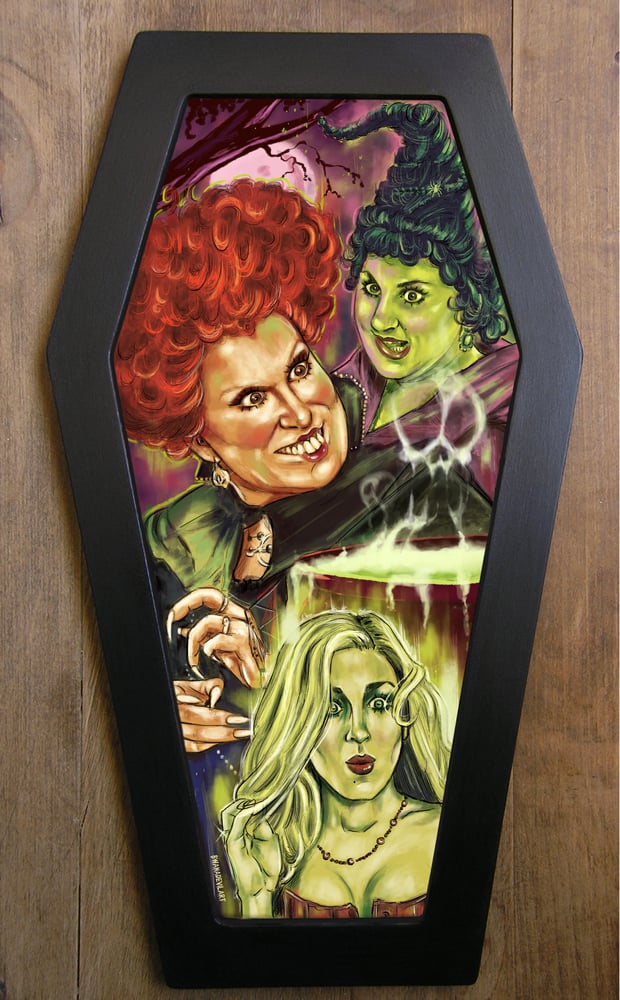 Image of Hocus Pocus Coffin Framed  Art (WORLDWIDE SHIPPING!)