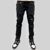 Image 1 of Black Buttons Jean