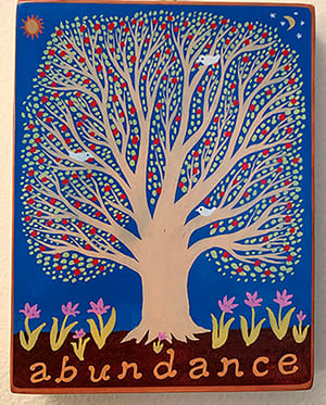 Image of Abundance- illumination series print on wooden plaque