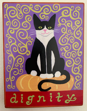 Image of Dignity- Illumination Series print on wooden plaque