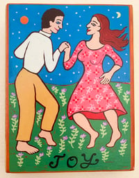 Image 2 of Joy- illumination print on wooden plaque