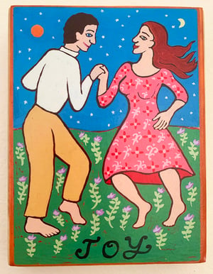 Image of Joy- illumination print on wooden plaque