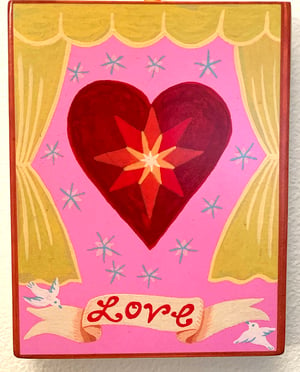 Image of Love- illumination series print on wooden plaque