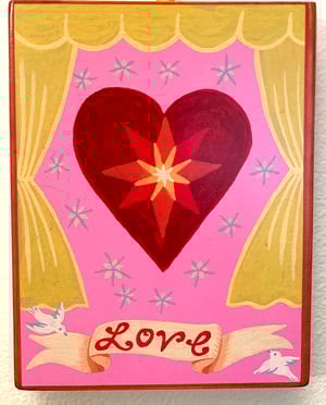 Image of Love- illumination series print on wooden plaque