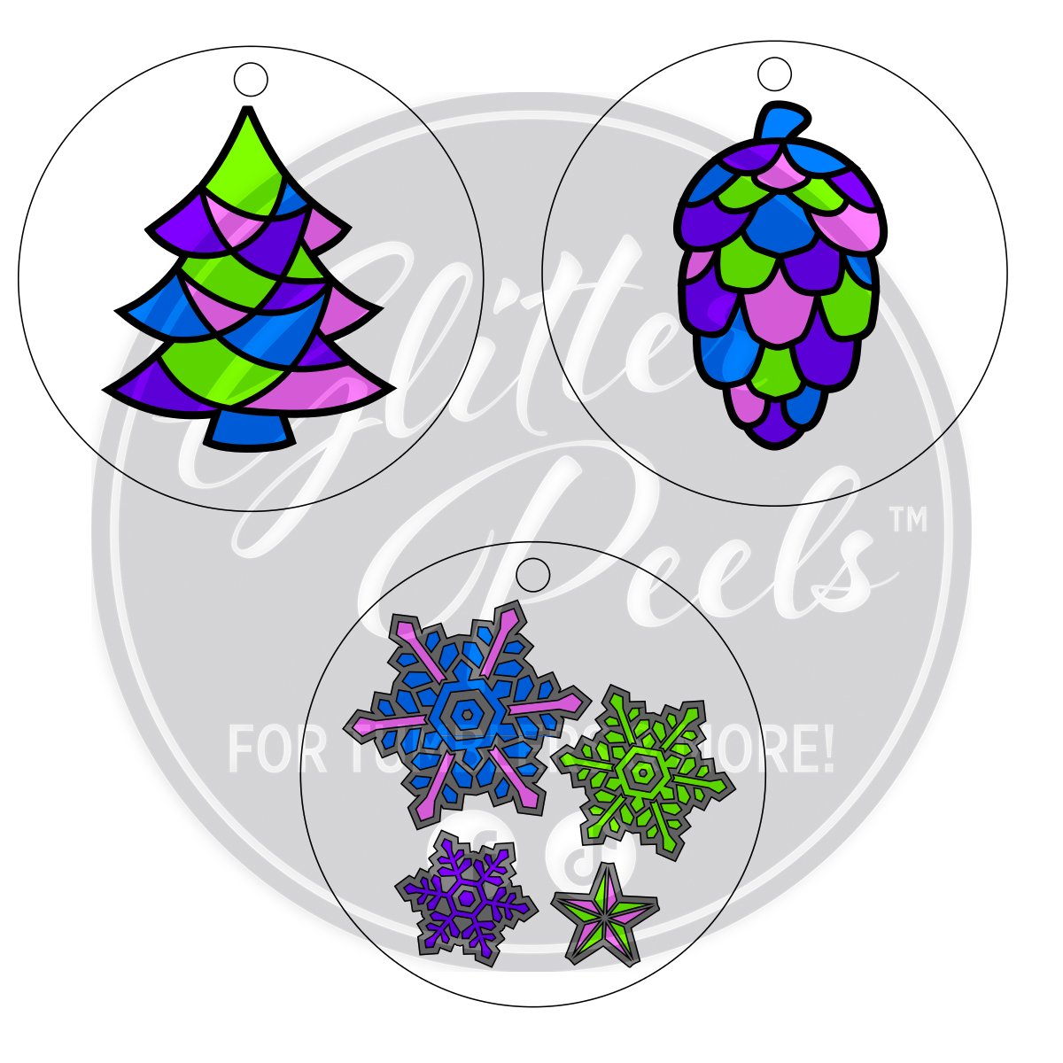 "Stained Glass" Ornaments