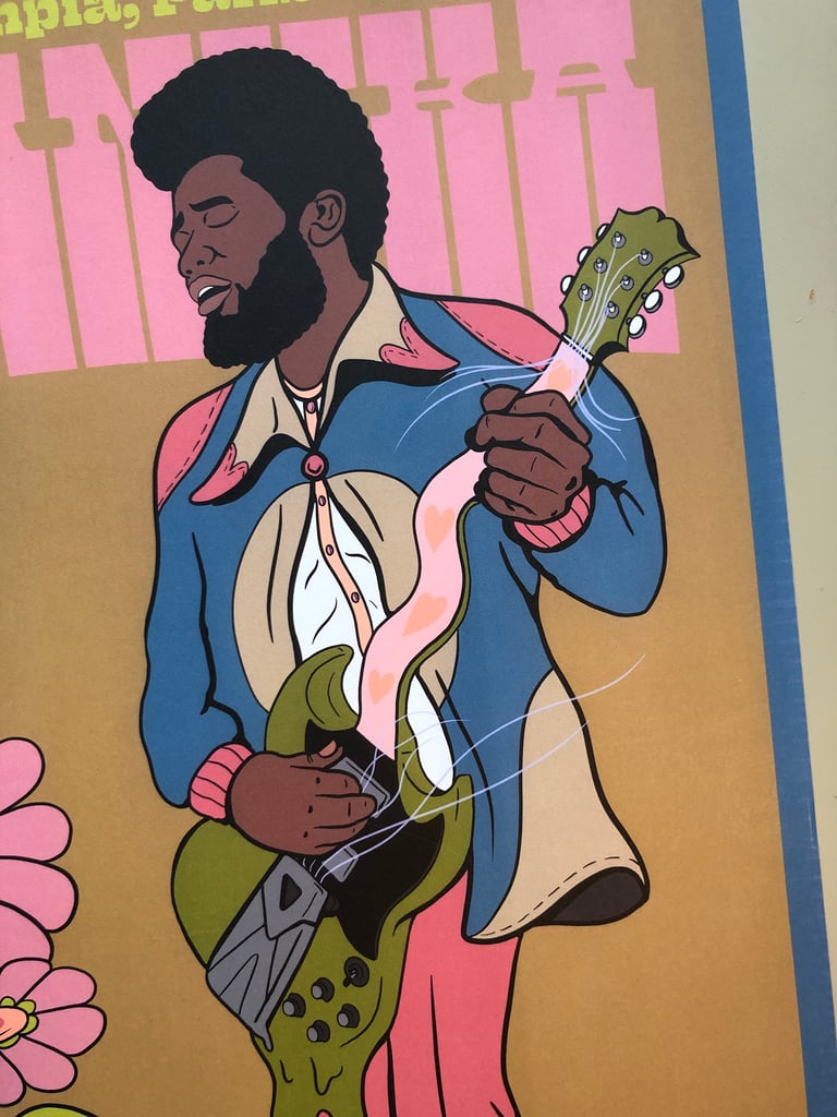 MICHAEL KIWANUKA TOUR POSTER PARIS - ARTIST PROOF EDITION OF 30 LITHO Image 2