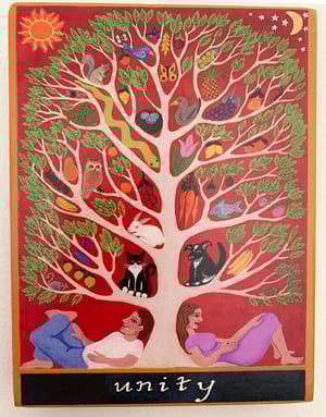 Image of Unity- illumination series print on wooden plaque