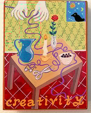 Image of Creativity- illumination series print on wooden plaque