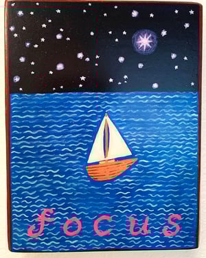 Image of Focus- illumination series print on wooden plaque