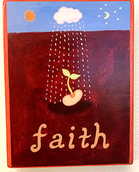 Image 2 of Faith- illumination series print on wooden plaque
