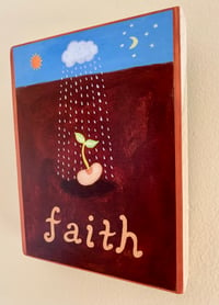 Image 4 of Faith- illumination series print on wooden plaque