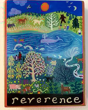 Image of Reverence- illumination series wooden plaque