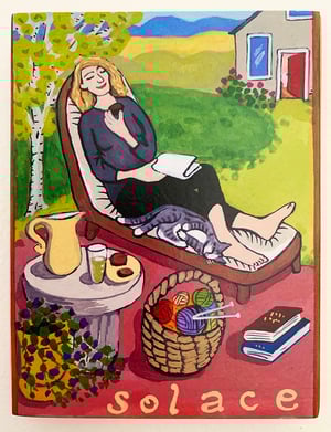 Image of Solace- illumination print on wooden plaque