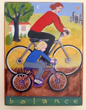 Image of Balance- illumination series print on wooden plaque