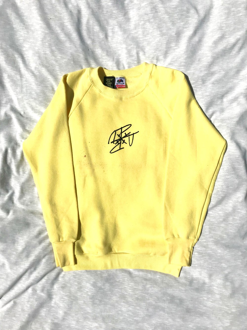 give my fucking flowers sweatshirt in yellow