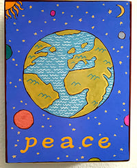 Image 2 of Peace- illumination series print on wooden plaque