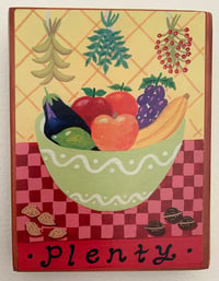 Image 2 of Plenty- illumination series print on wooden plaque