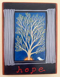 Image 2 of Hope- illumination series print on wooden plaque