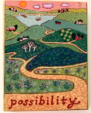 Image of Possibility- illumination series print on wooden plaque