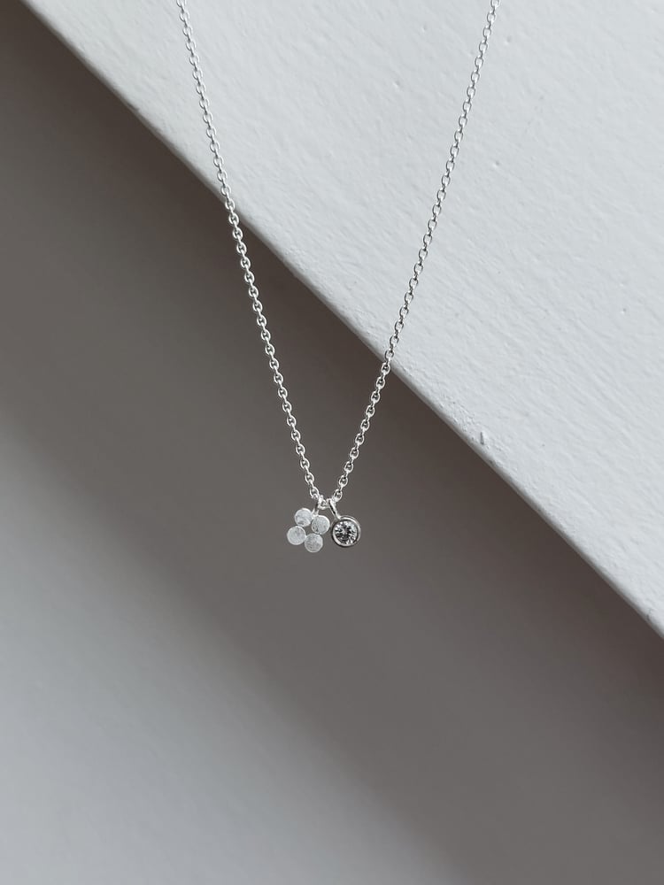 Image of Quartet Pendant with White Sapphire Charm