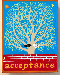 Image 2 of Acceptance- illumination series print on wooden plaque