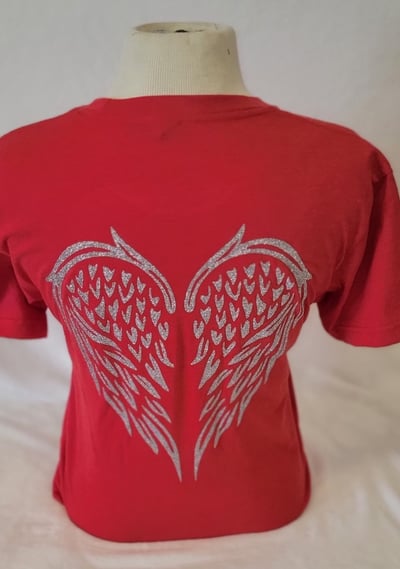 Image of Womens Support 81 Angel Wings T-Shirt