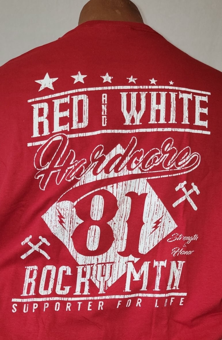 Image of Red Hardcore shirt 